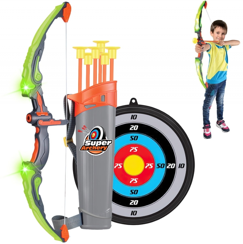 ihocon: Hvxrjkn Bow and Arrow Toy Set for Kids LED Light Up Archery Set  兒童弓箭玩具組