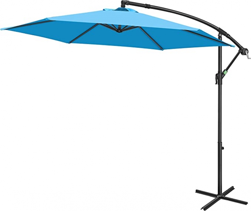 ihocon: FRUITEAM 10FT Patio Offset Umbrellas 10呎 懸臂遮陽大傘