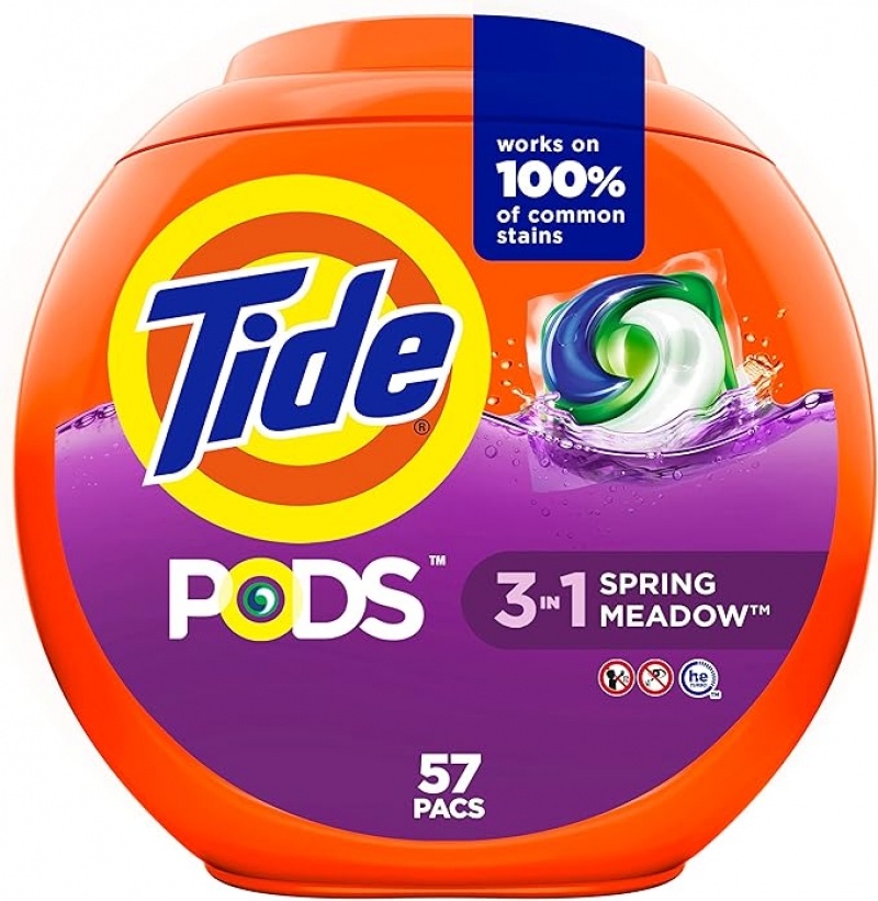 ihocon: Tide PODS Laundry Detergent Soap Pacs, HE Compatible洗衣胶囊 57粒