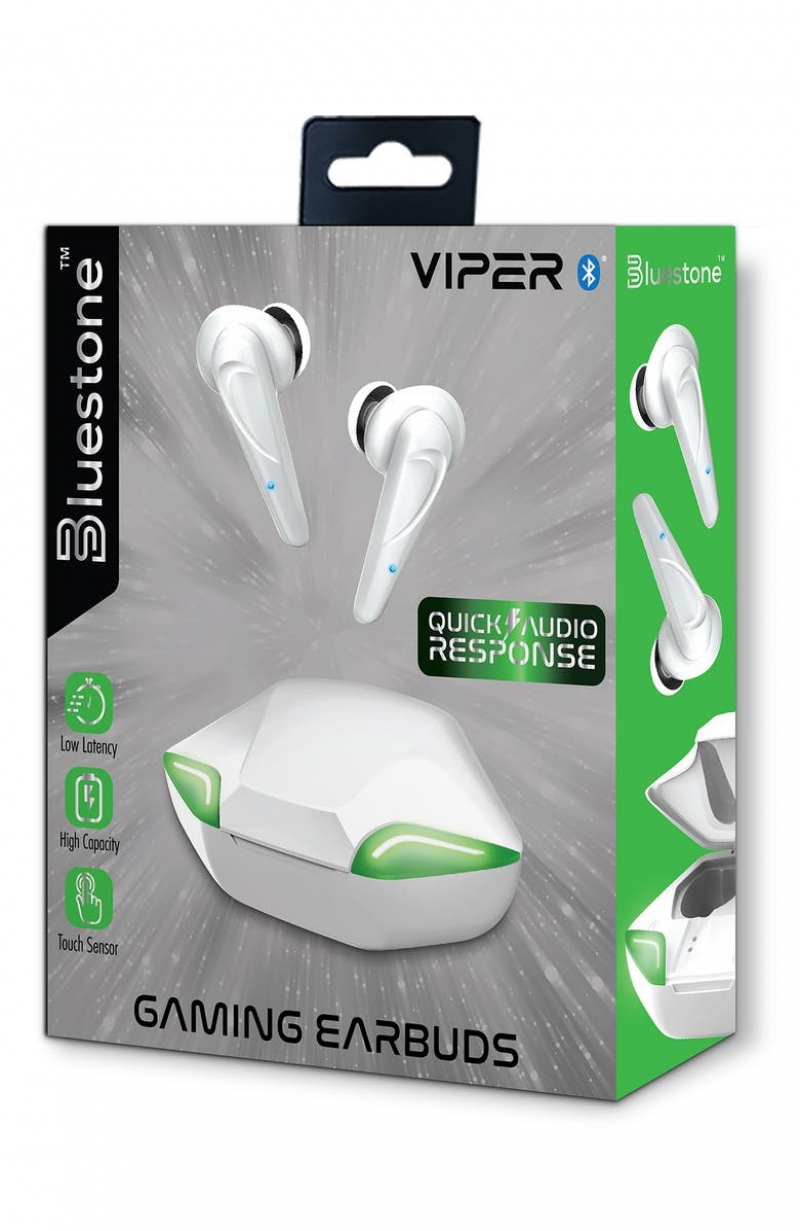 ihocon: BLUESTONE Viper LED True Wireless Gaming Earbuds - White    真無線遊戲耳機