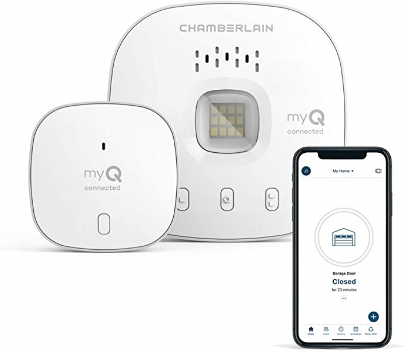 ihocon: [不在家也可開關車庫門] myQ Chamberlain Smart Garage Control - Wireless Garage Hub and Sensor with Wifi & Bluetooth - Smartphone Controlled, myQ-G0401-ES, White   智能車庫門控制器