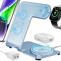 ihocon: Wireless Charging Station, Wireless Charger 3合1 手機/手錶/耳機無線充電座(Apple適用)