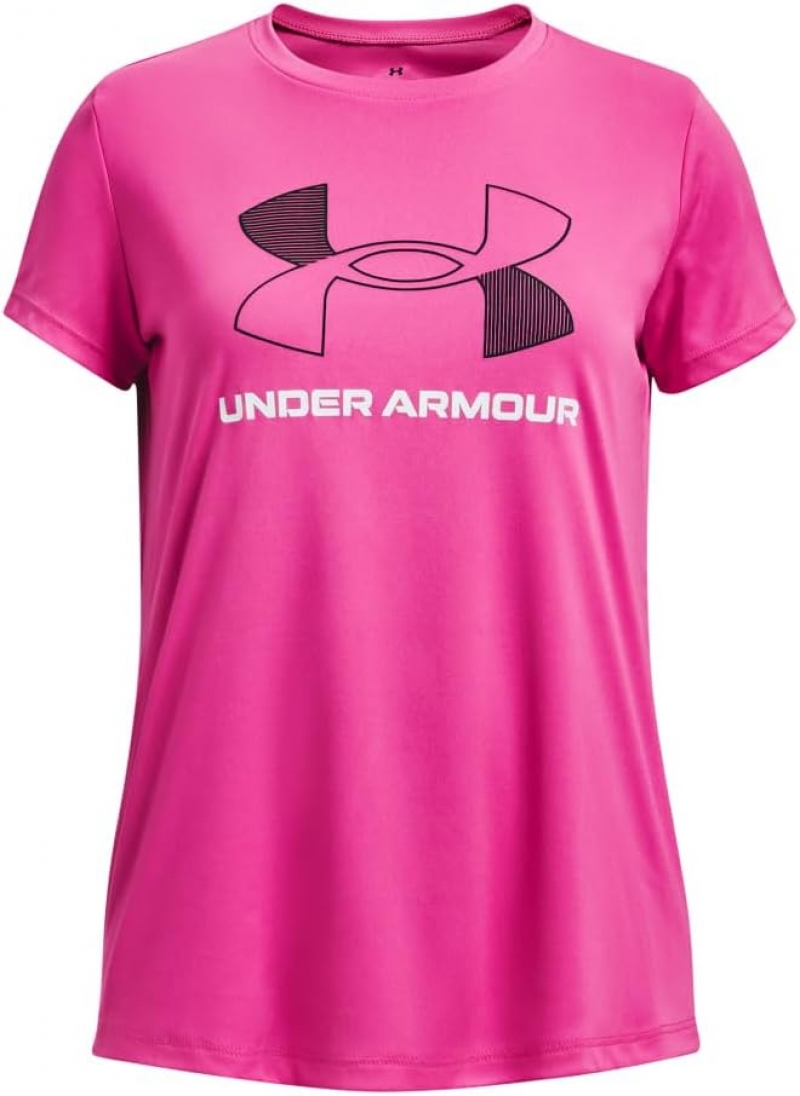 ihocon: Under Armour Girls' Tech Big Logo Twist Short Sleeve T Shirt 女童短袖衫