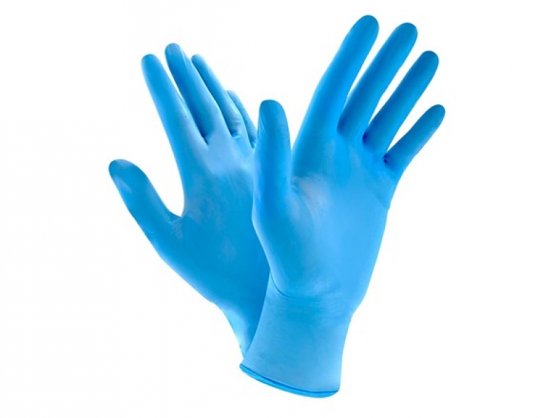ihocon: 1000 PK 4Mil Blue Nitrile Gloves Powder Free (10 boxes of 100ct for a total of 1000 Gloves) 一次性手套