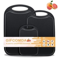 ihocon: Gifcomda 3 PCS Cutting Board with DIY Stickers 塑膠菜板 3個