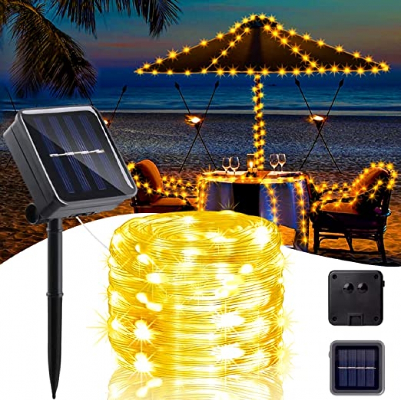 ihocon: Maojia Solar Fairy String Lights 82ft 200LED Outdoor Fairy Lights 太陽能室外燈串