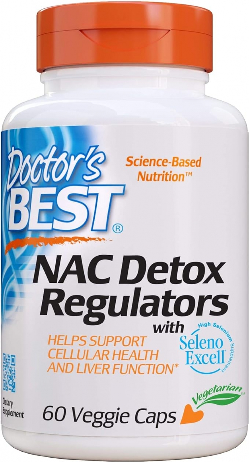 ihocon: Doctor's Best NAC Detox Regulators with Seleno Excell, Non-GMO, Vegetarian, Gluten Free, Soy Free 排毒調節劑 60粒