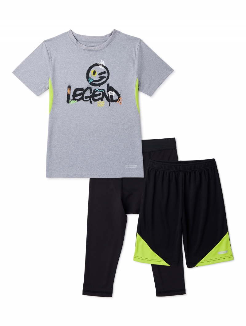 ihocon: Hind Boys T-Shirt, Training Compression Pants, and Shorts 3件式童裝