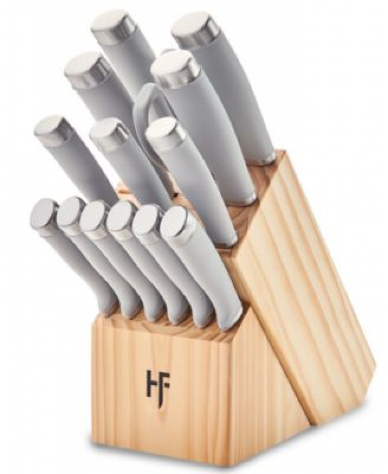 ihocon: Hampton Forge Epicure Cool Grey 15-Pc. Knife Block Set 刀組