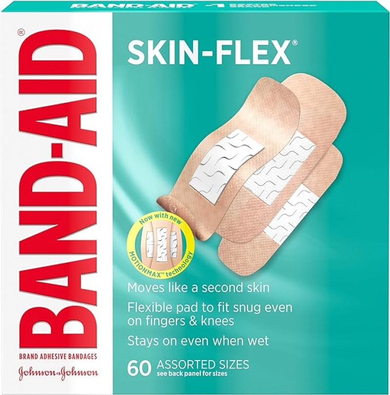 ihocon: Band-Aid Brand Skin-Flex Adhesive Bandages, 60片