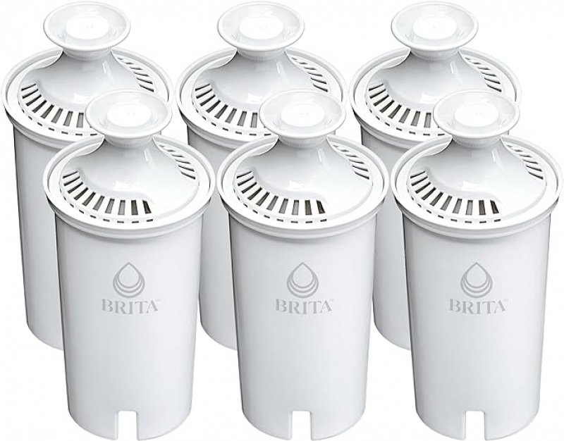 ihocon: Brita Standard Water Filter, BPA-Free, Replaces 1,800 Plastic Water Bottles a Year, Lasts Two Months or 40 Gallons, Includes 6 Filters, Kitchen Essential  滤水器滤芯 6个