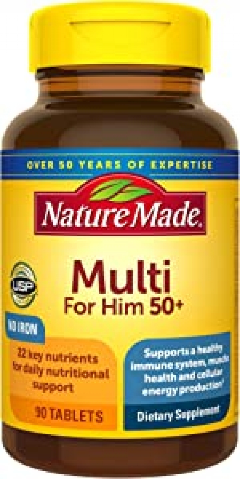 ihocon: Nature Made Multivitamin For Him 50+ 男士銀髮族50歲以上綜合維他命 90粒