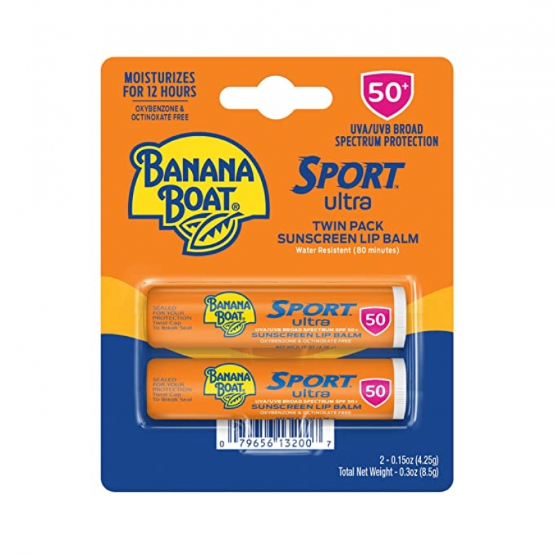 ihocon: Banana Boat Sport Ultra Lip Balm Sunscreen, Broad Spectrum SPF 50, .15oz. - Twin Pack   防曬潤唇膏