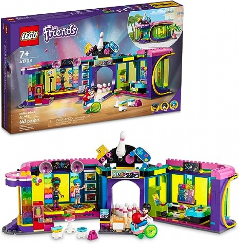 ihocon: 樂高積木LEGO Friends Roller Disco Arcade Set 41708 (642 pieces)