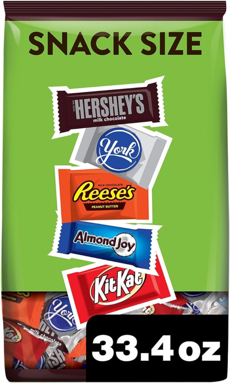 ihocon: Hershey Assorted Milk and Dark Chocolate Flavored Snack Size, Christmas Candy Party Pack 綜合巧克力 33.43 oz
