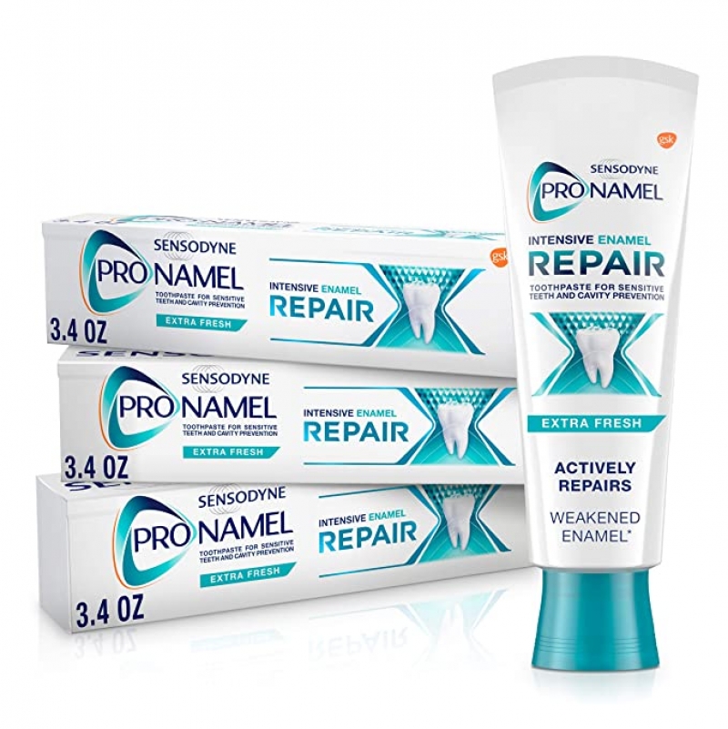 ihocon: Sensodyne Pronamel Intensive Enamel Repair Toothpaste for Sensitive Teeth, 3.4 Ounces (Pack of 3)  敏感齒牙釉質修復牙膏
