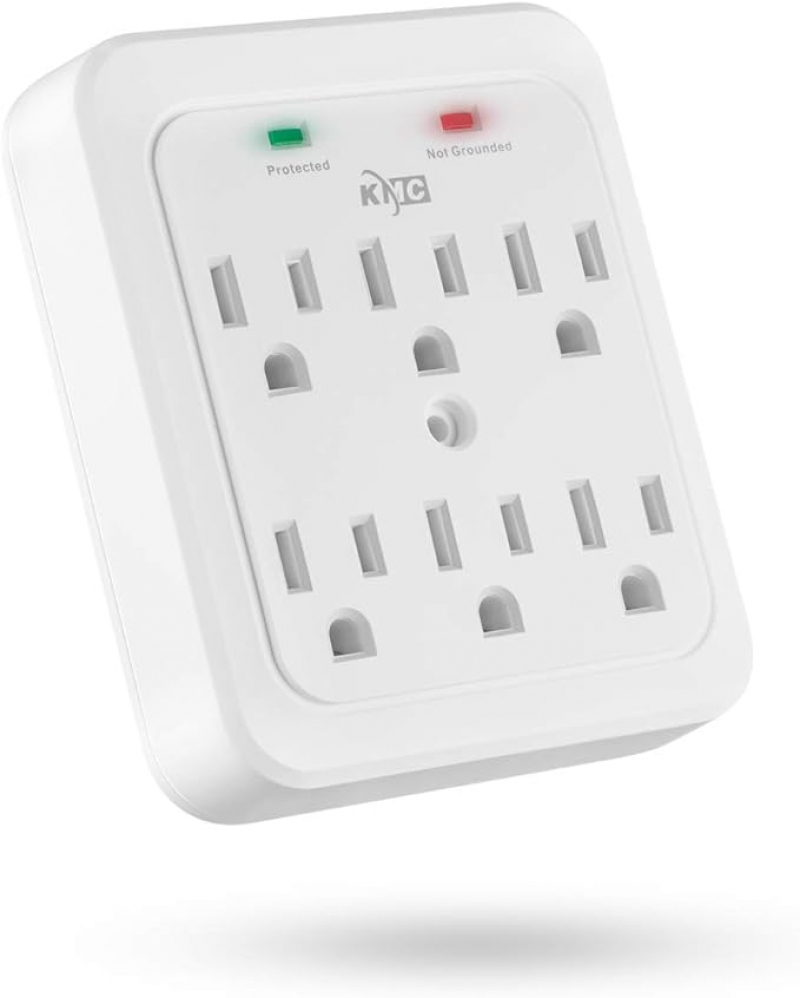 ihocon: KMC Wall Surge Protector, 980 Joule, 6-Outle 插座擴充器