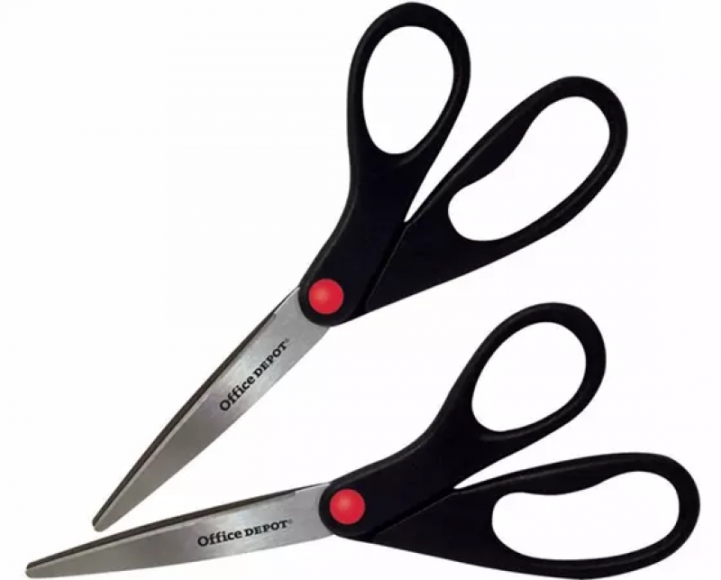 ihocon: Office Depot Scissors, 8in, Straight, Black, Pack Of 2  8吋 剪刀 2把