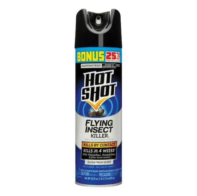 ihocon: Hot Shot Flying Insect Killer Aerosol Spray Clean Fresh Scent 杀虫喷雾 18.75 Oz