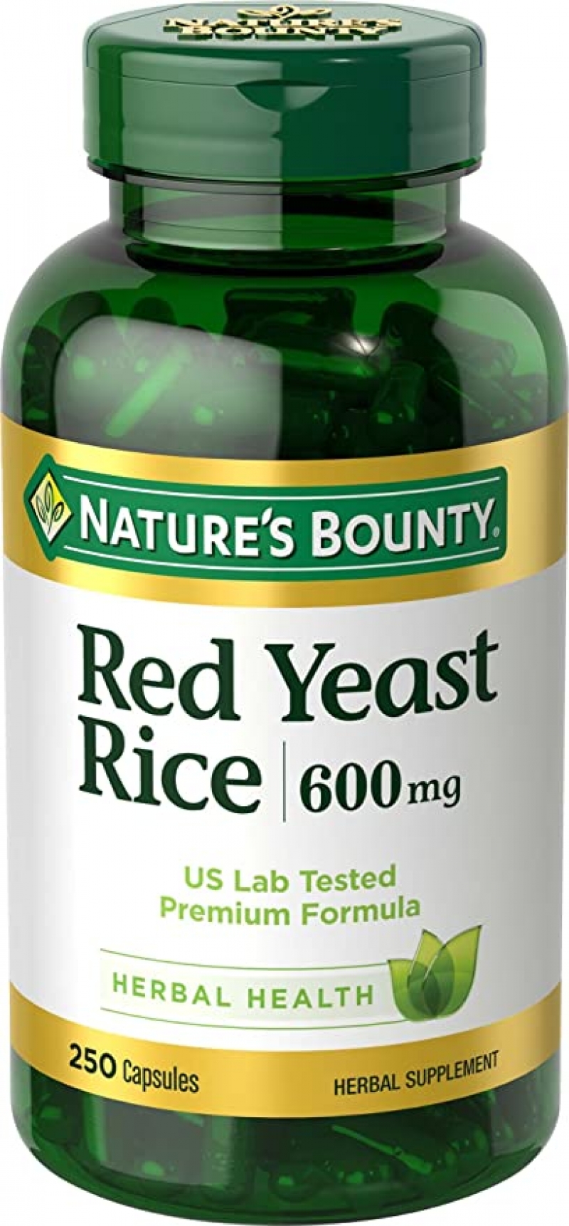 ihocon: Nature's Bounty Red Yeast Rice Pills & Herbal Health Supplement, Dietary Additive, 600mg Capsules, 250 Count '  紅麴膠囊