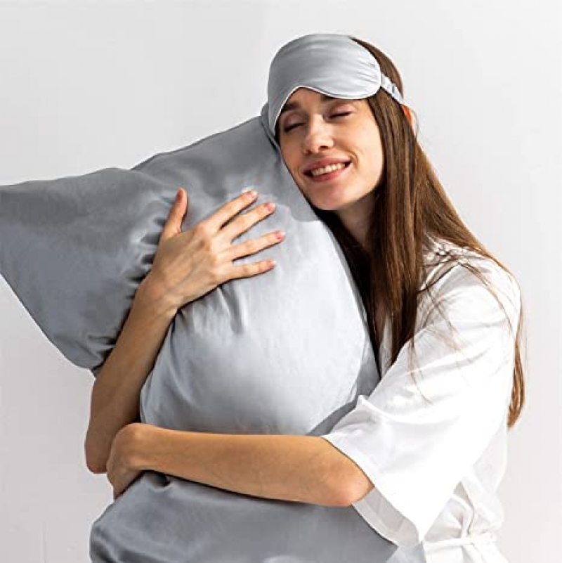 ihocon: Bedsure 100% Mulberry Silk Pillowcase (Queen 20x30) 真絲枕頭套