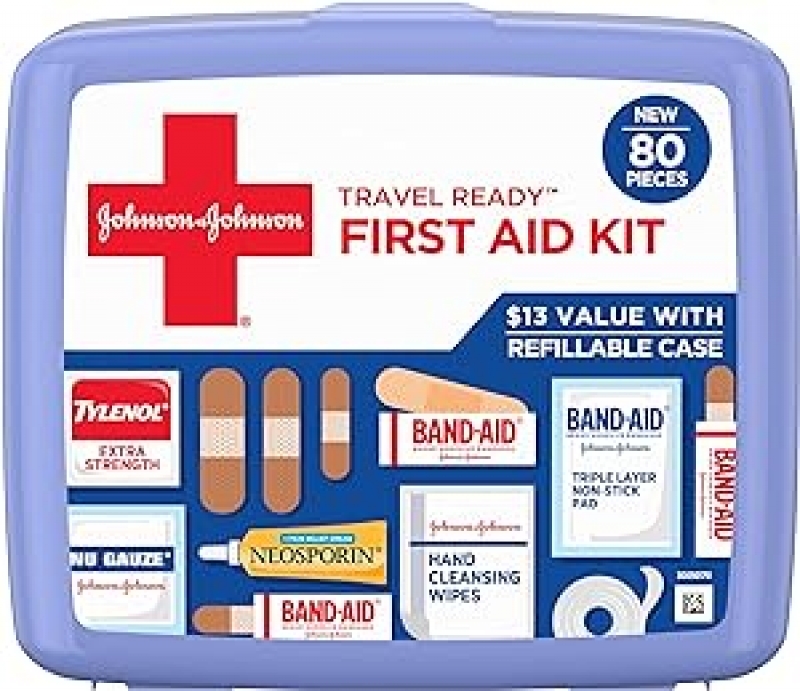 ihocon: Band-Aid Travel Ready Portable Emergency First Aid Kit 急救包