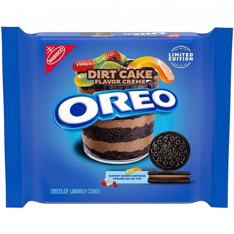 ihocon: OREO Dirt Cake Chocolate Sandwich Cookies, Limited Edition 限量版巧克力夾心餅乾 10.68 oz