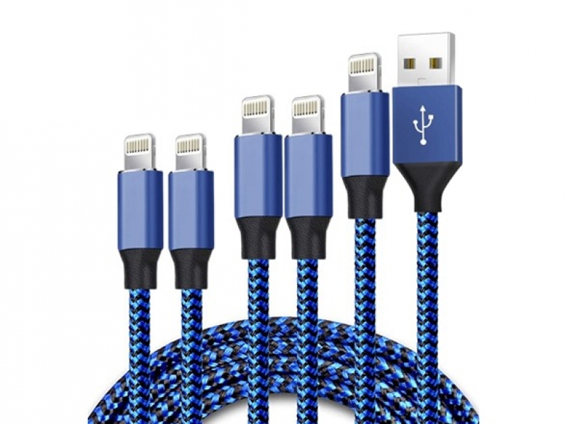 ihocon: Nylon Braided Lightning Charging Cables iPhone 充電線 5條(3呎/3呎/6呎/6呎/10呎) 
