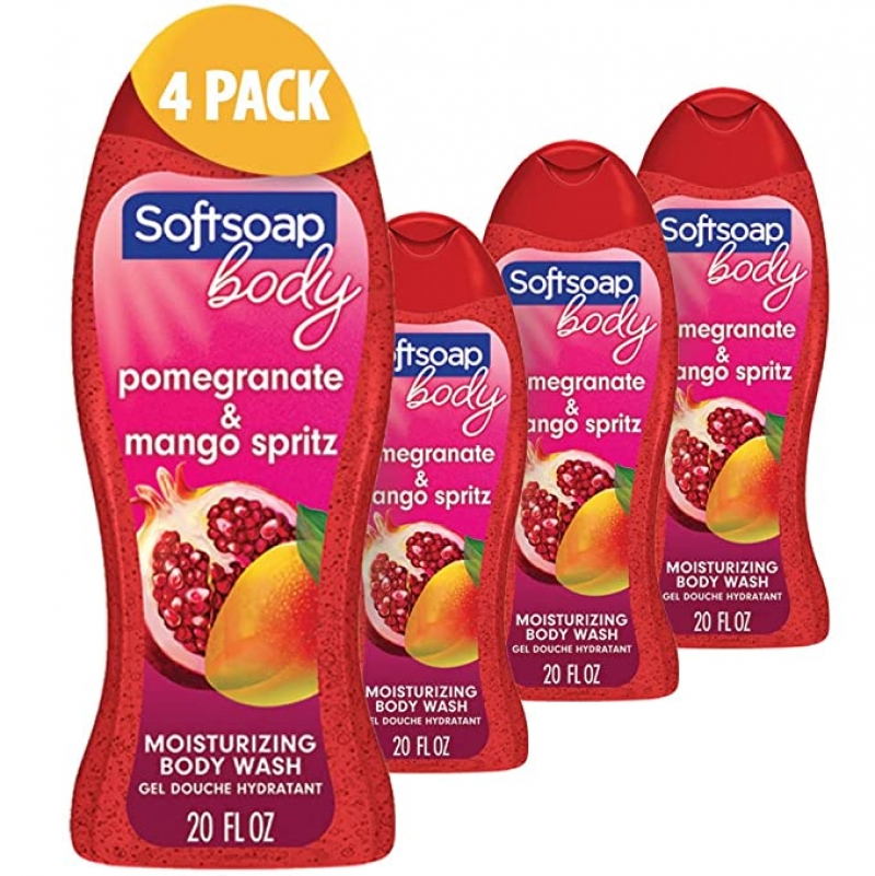 ihocon: Softsoap Body Wash, Pomegranate & Mango Spritz Body Wash, 20 Ounce, 4 Pack  沐浴乳