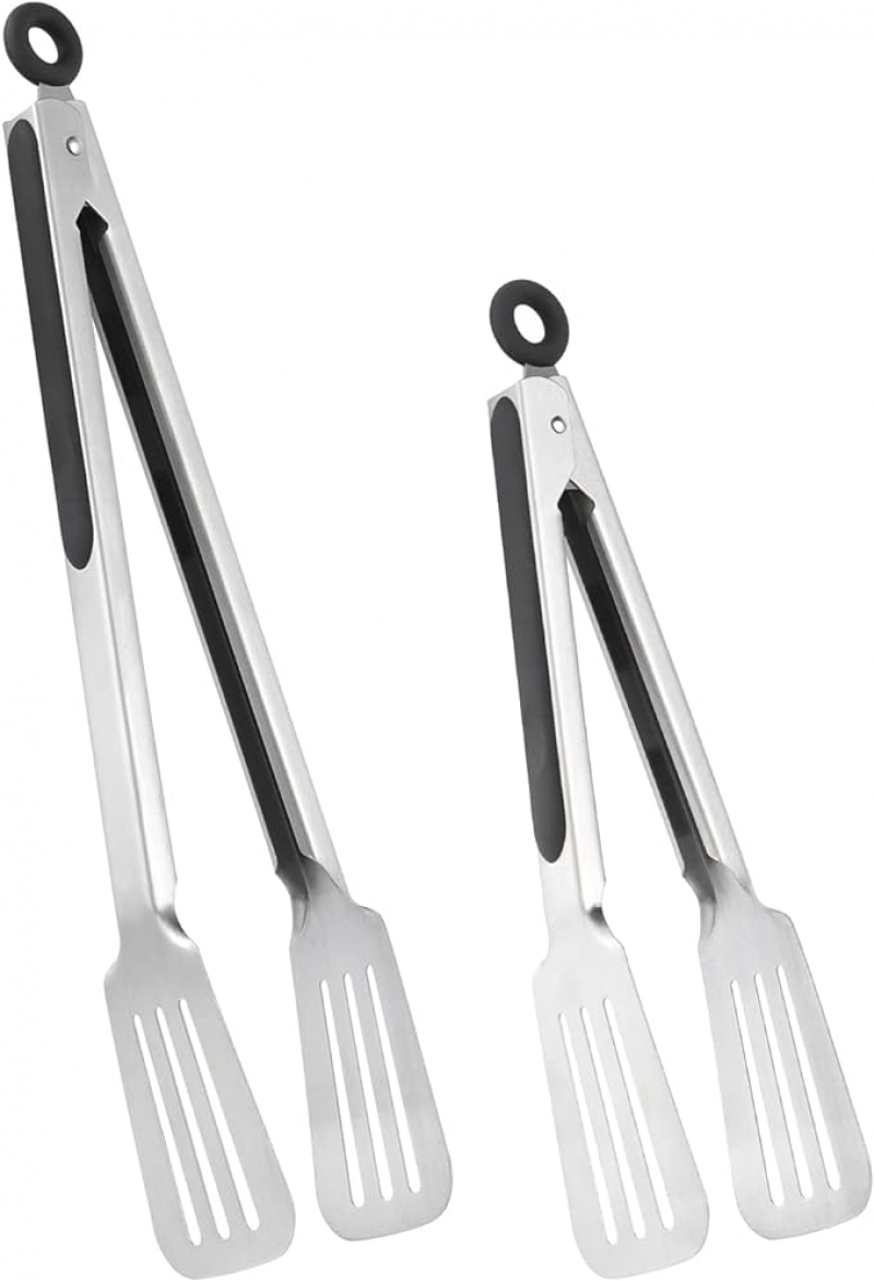 ihocon: Lebabo Set of 2 Stainless Steel Spatula Tongs 不銹鋼鏟食物夾 2支 (9吋 + 12吋)