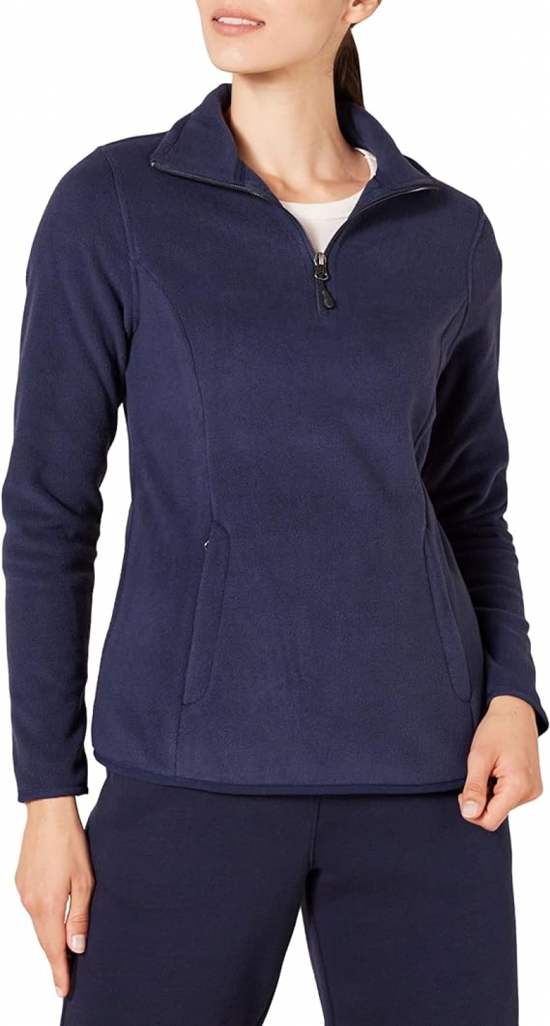 ihocon: [Amazon自家品牌] Amazon Essentials Women's Classic-Fit Long-Sleeve Quarter-Zip Polar Fleece Pullover Jacket  女士长袖衫