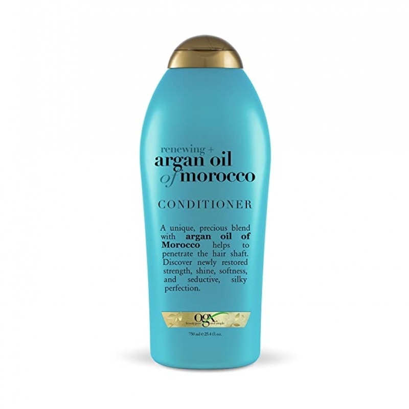 ihocon: OGX Renewing + Argan Oil of Morocco Hydrating Hair Conditioner, Cold-Pressed Argan Oil, 25.4 fl oz(Pack of 4) 冷壓摩洛哥堅果油潤髮乳 4瓶