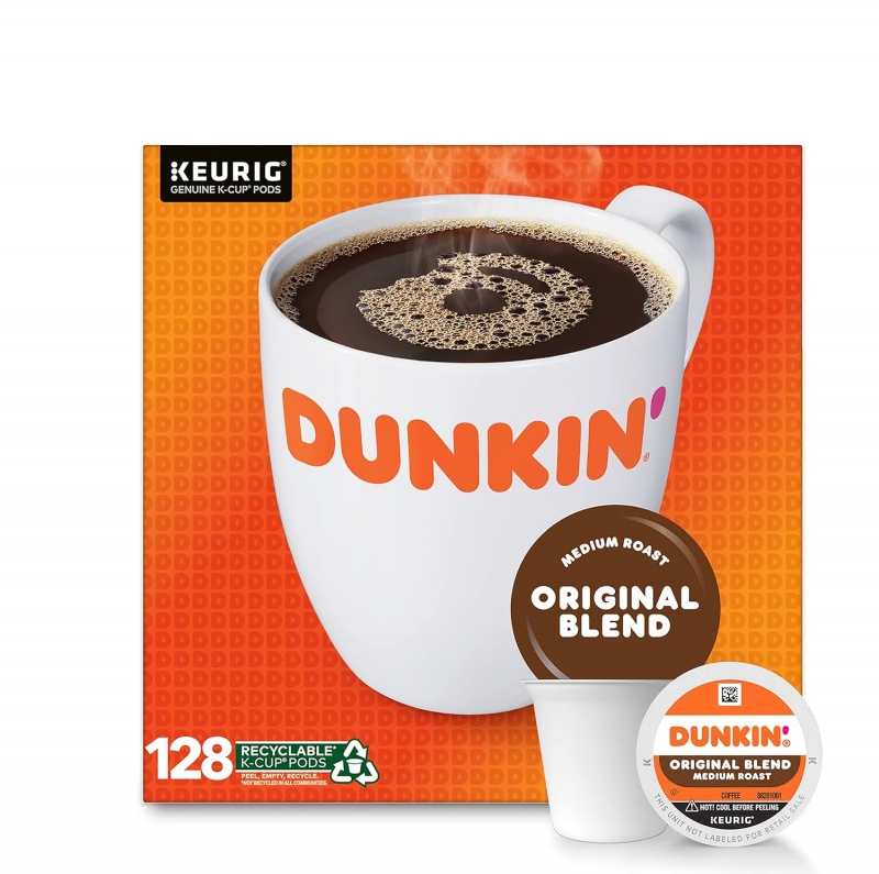 ihocon: Dunkin' Original Blend Medium Roast Coffee, 128 Keurig K-Cup Pods 咖啡膠囊128個