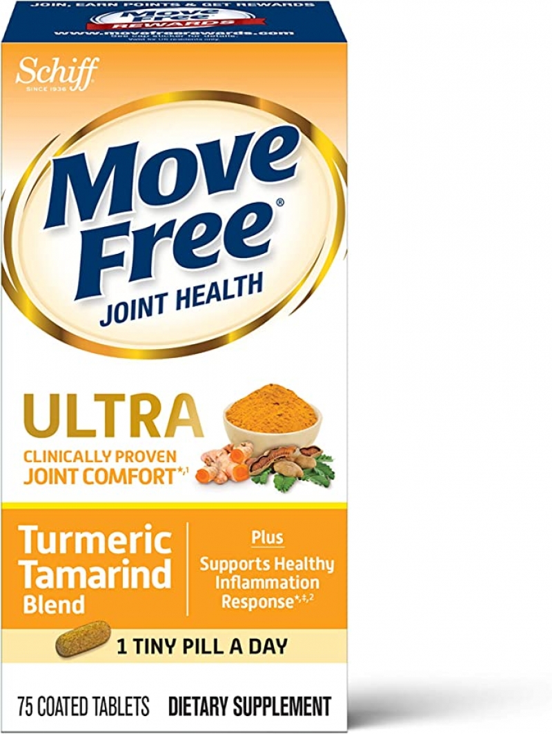ihocon: [關節保養, 小粒好吞]Move Free Ultra Turmeric Curcumin & Tamarind Joint Support Supplement, 75 Tablets 含薑黃素及羅望子