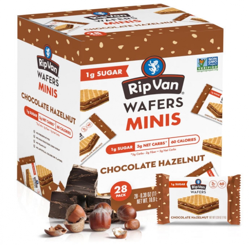 ihocon: Rip Van Chocolate Hazelnut Mini Wafer Cookies 巧克力榛果迷你威化餅乾  28包