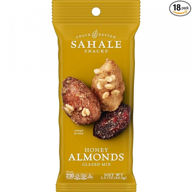 ihocon: Sahale Snacks Honey Almonds Glazed Mix 蜂蜜杏仁 1.5 Oz, 18包