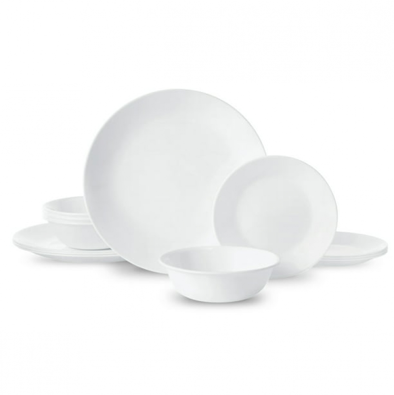ihocon: Corelle® Winter Frost White, 12 Piece, Dinnerware Set  四人份餐具