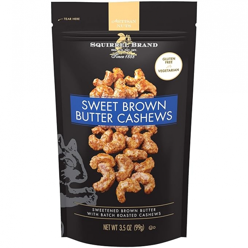 ihocon: Squirrel Brand Sweet Brown Butter Cashews 甜味奶油腰果 3.5 Ounces   