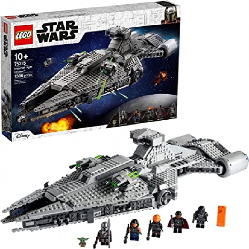 ihocon: 樂高積木星球大戰系列LEGO Star Wars: The Mandalorian Imperial Light Cruiser 75315 Awesome Toy Building Kit for Kids, Featuring 5 Minifigures; New 2021 (1,336 Pieces) 
