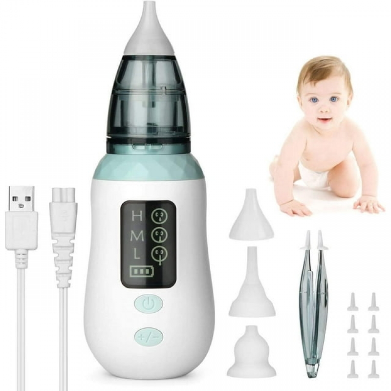 ihocon: Queenmew Nasal Aspirator, Electric Baby Nose Cleaner with Ear Wax Remover for Infants Toddlers  電動嬰兒清鼻涕器，附耳垢清除器