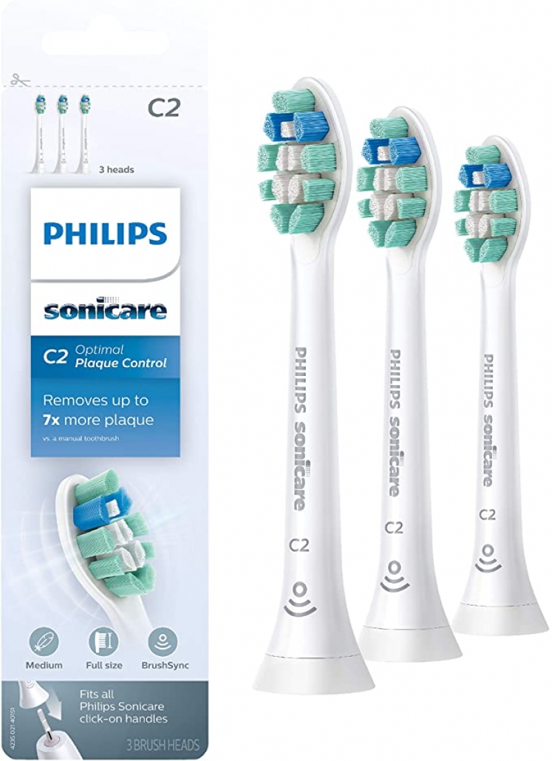 ihocon: Philips Sonicare HX9023/65 Genuine C2 Optimal Plaque Control Toothbrush Head, 3 Pack飛利浦電動牙刷替換刷頭
