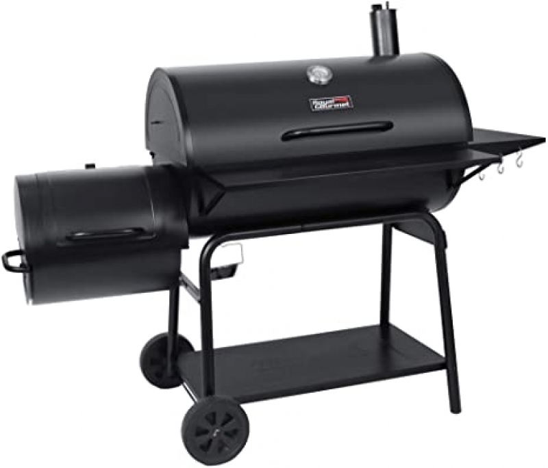 ihocon: Royal Gourmet CC2036F Charcoal Barrel Grill with Offset Smoker BBQ炭烤爐