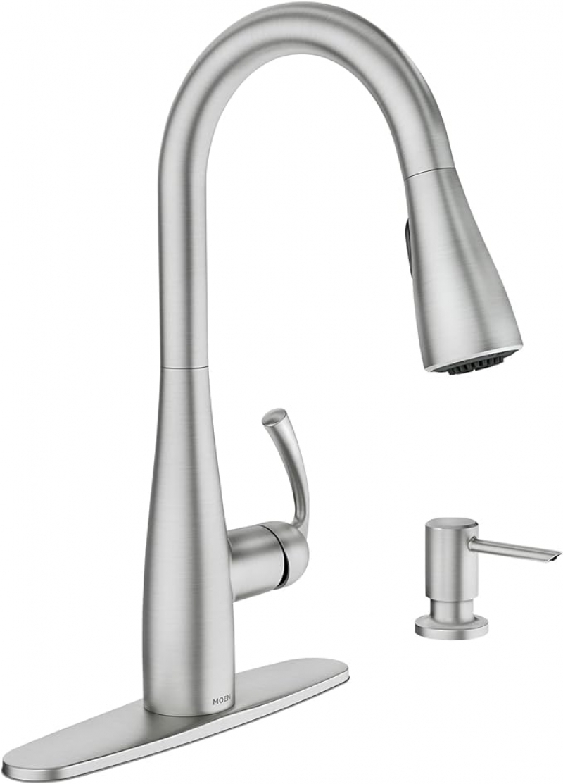 ihocon: Moen Essie 87014SRS Spot Resist Stainless Pull-down Kitchen Faucet Set不銹鋼下拉式廚房水龍頭