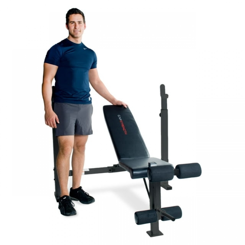 ihocon: CAP Strength Olympic Weight Bench with Leg Extension, Black (500 lb Weight Capacity)舉重健身椅