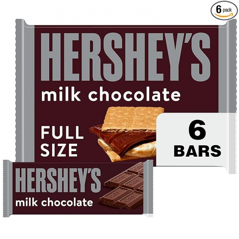 ihocon: HERSHEY'S Milk Chocolate, Easter Candy Bars牛奶巧克力 1.55 oz, 6個