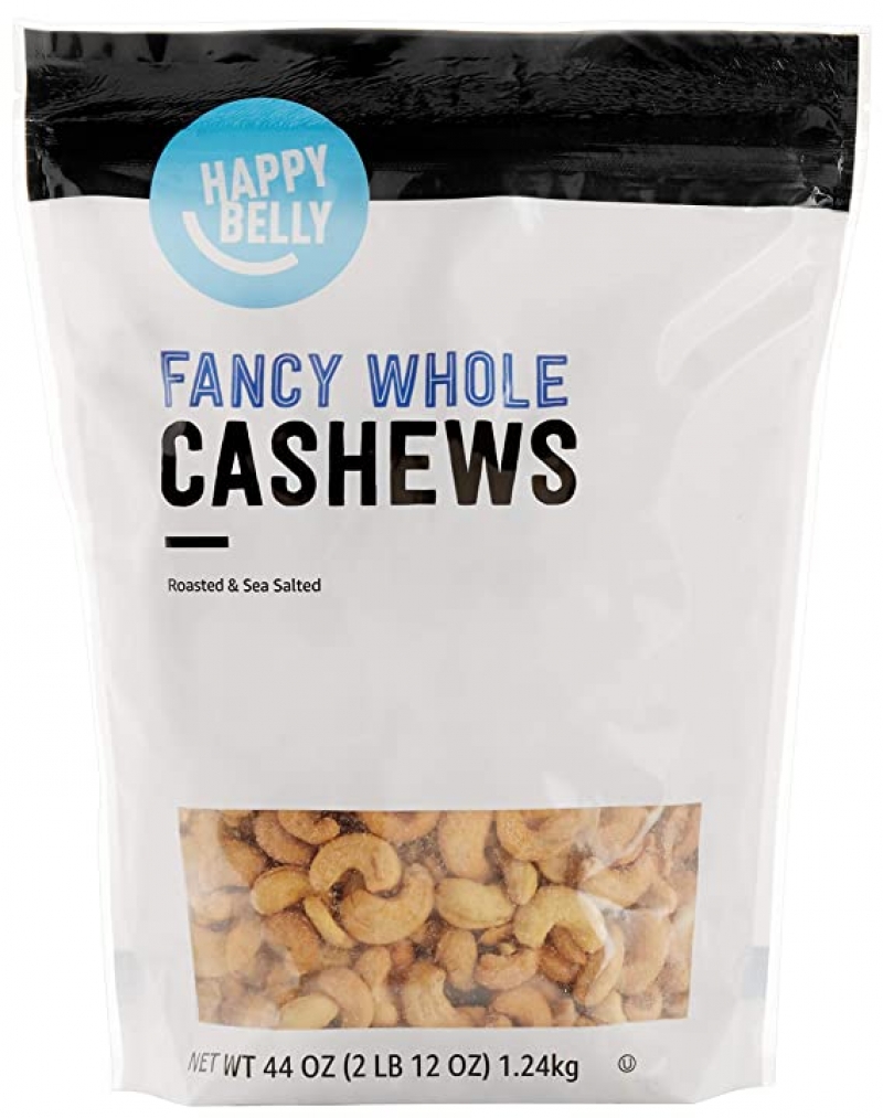 ihocon: [Amazon自家品牌] Happy Belly Fancy Whole Cashews, 44 Ounce 腰果