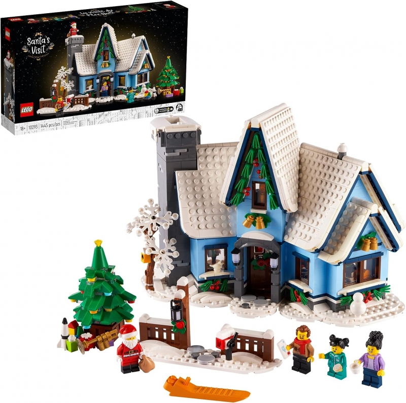 ihocon: 樂高積木LEGO Icons Santa Visit Christmas House Décor Set 10293  (1445 pieces)