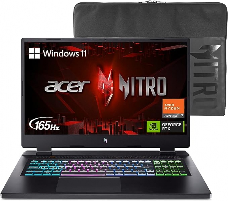 ihocon: Acer Nitro 17 17.3吋 FHD 遊戲筆記型電腦 (Ryzen 7 7840HS, RTX 4050, 16GB, 1TB)