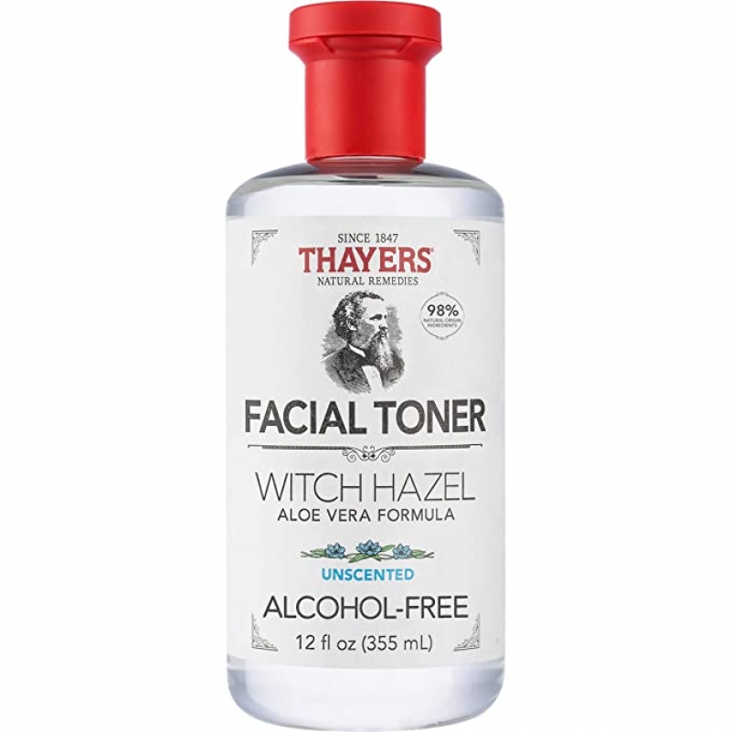 ihocon: THAYERS Alcohol-Free Unscented Witch Hazel Facial Toner with Aloe Vera Formula, 12 oz 金縷梅化妝水, 無酒精無香味