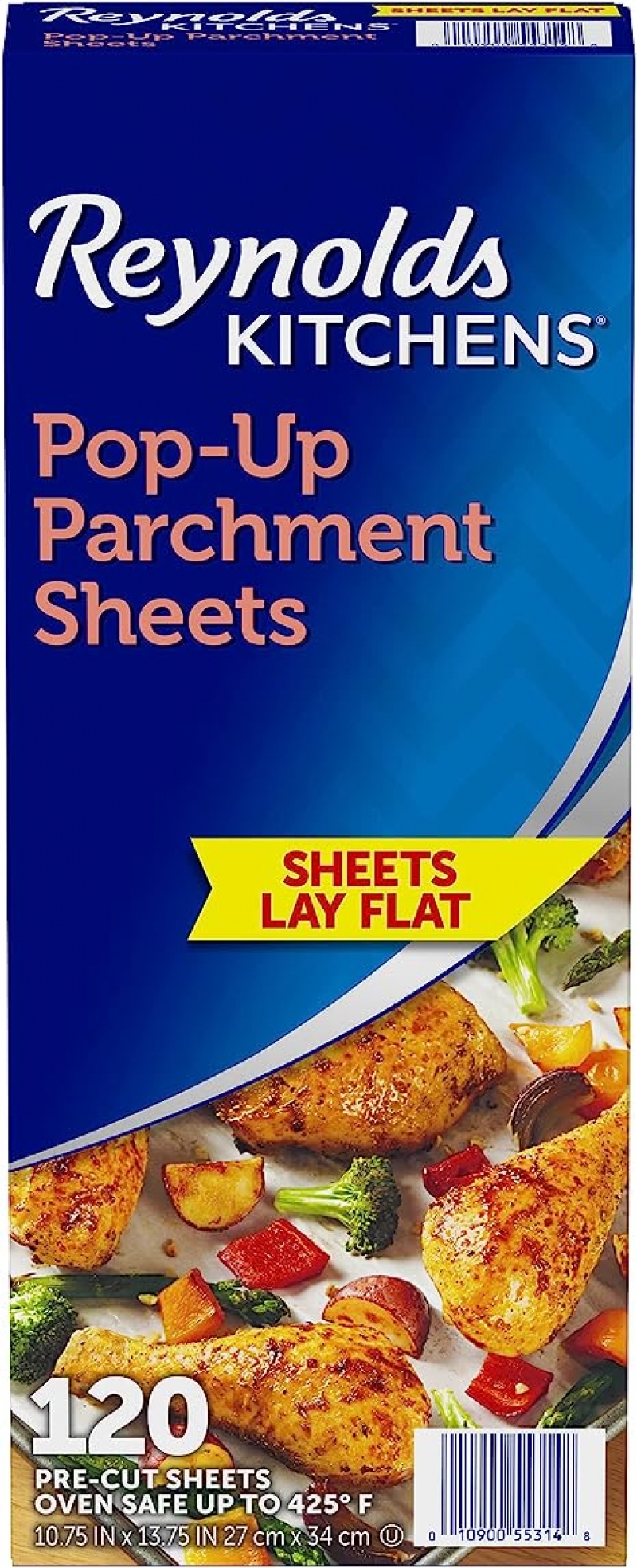 ihocon: Reynolds Kitchens Pop-Up Parchment Paper Sheets, 10.7x13.6吋 抽取式烤盤紙 120張